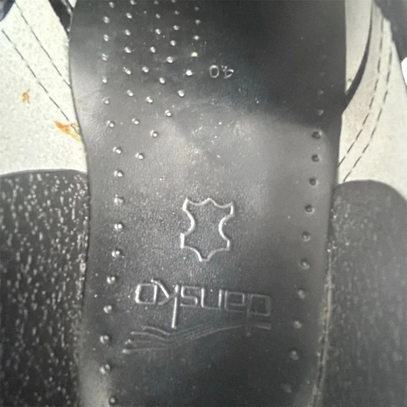 Dansko Women's Professional Black Leather Clogs Size 9.5-10 Arch Support - Picture 2 of 13